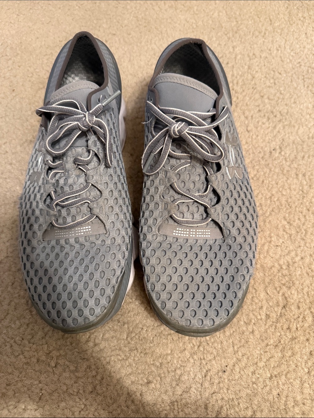 Men's Under Armour Grey Mesh Speedform Gemini 2 Athletic Sneakers